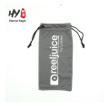 Customized velvet logo silk screen printing drawstring microfiber pouch